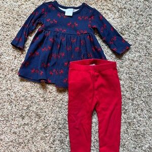 Hanna Andersson Holiday Dress & Legging Set